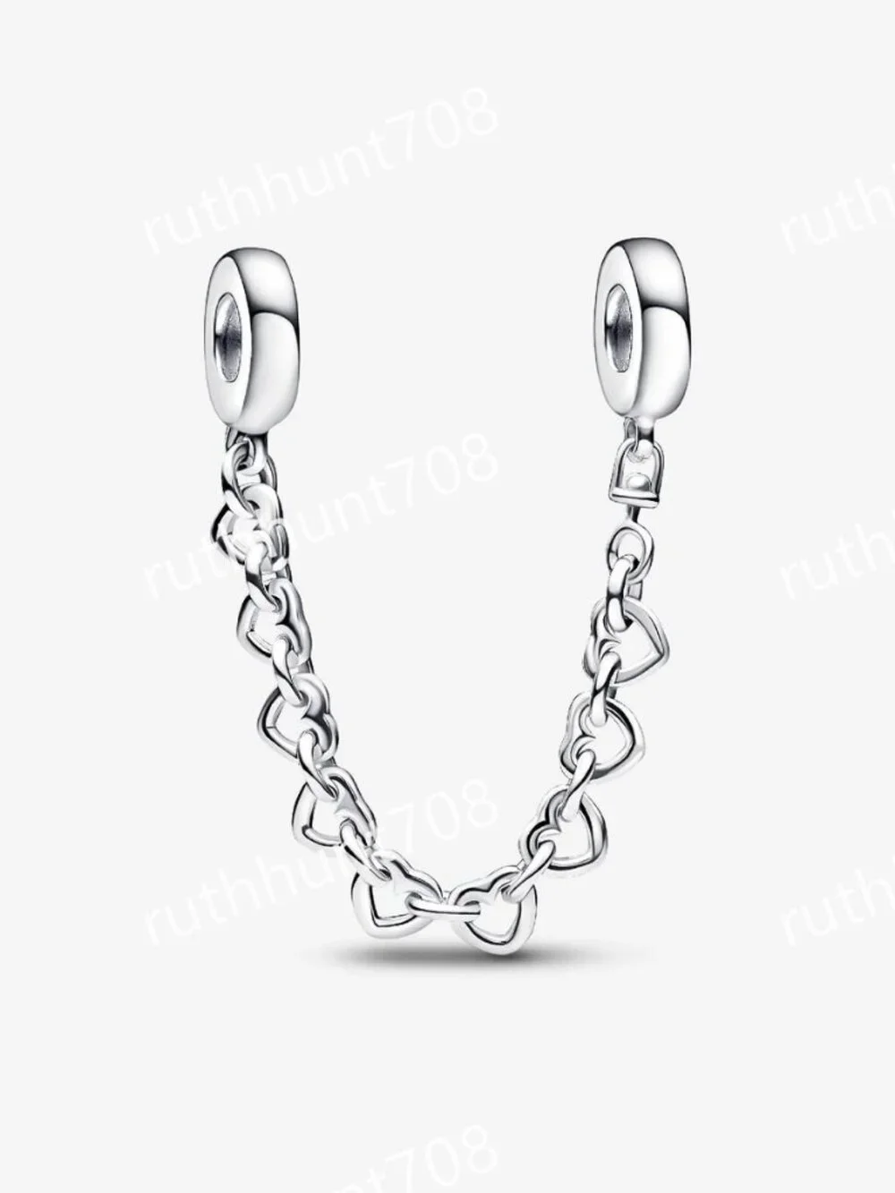 Pandora Linked Hearts Safety Chain